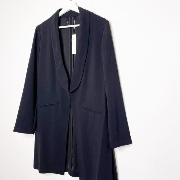 TRINA TURK Critic Black Long Blazer  - Picture 3 of 11